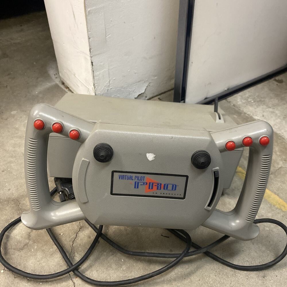 Virtual Pilot Pro Yoke Flight Simulator PC Controller No Peddles See Pics As Is